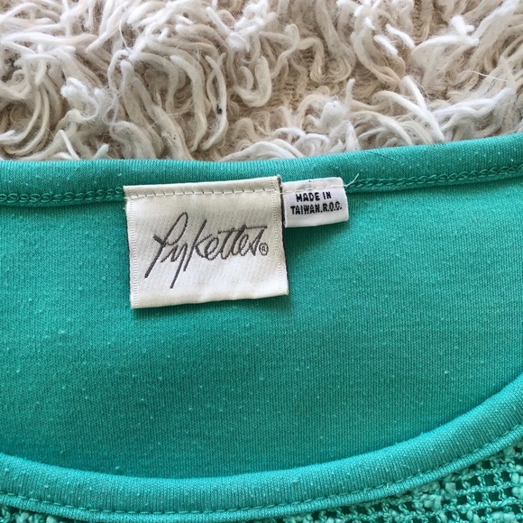 Vintage sea foam appliqué blouse - Picture 3 of 3